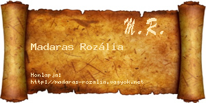 Madaras Rozália névjegykártya