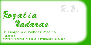 rozalia madaras business card